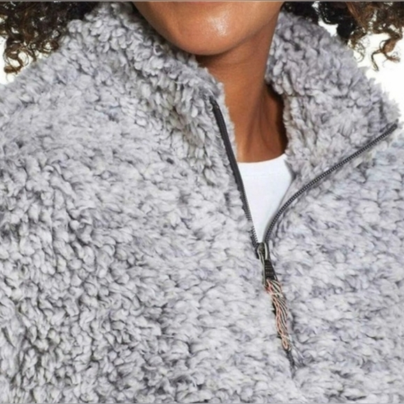 WEATHERPROOF Fleece Pullover with 1/4 Zip Neckline Cotton Gray Size M - Picture 4 of 15